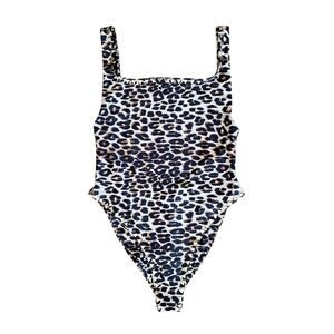 SAME SWIM Animal Print Leopard Studded One Piece Swimsuit Women’s Size M